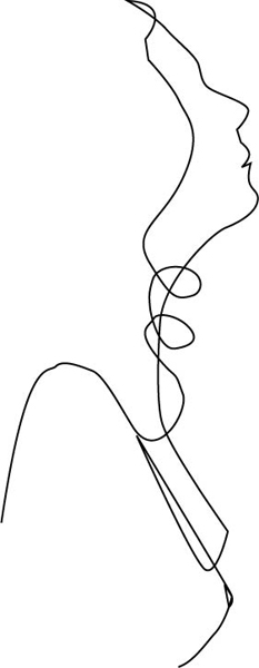 drawing of nude for wire art project